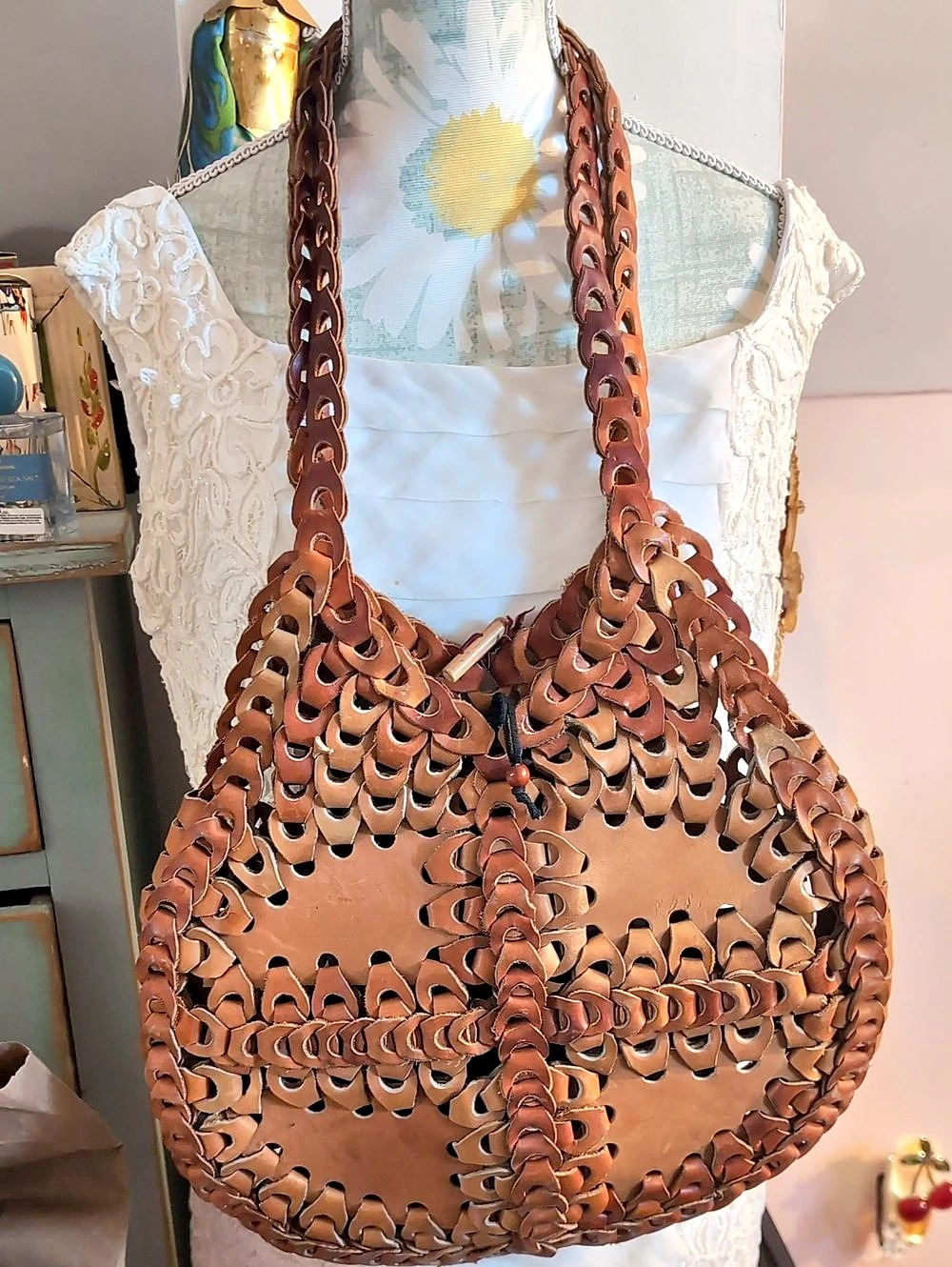 Vintage Bespoke Leather Hobo